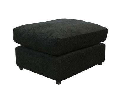 Black Zina Chenille Fabric Corner Sofa