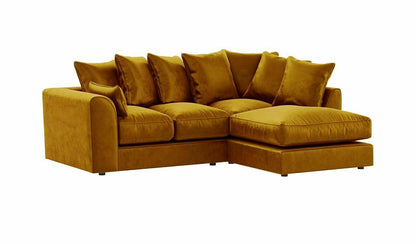 Gold Plush Velvet Sofa