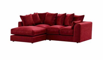 Red Plush Velvet Sofa