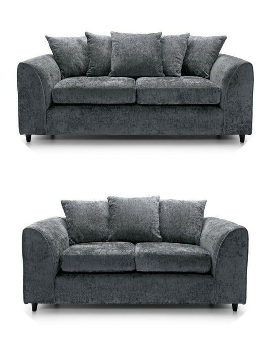 Grey Chanille Fabric Sofa