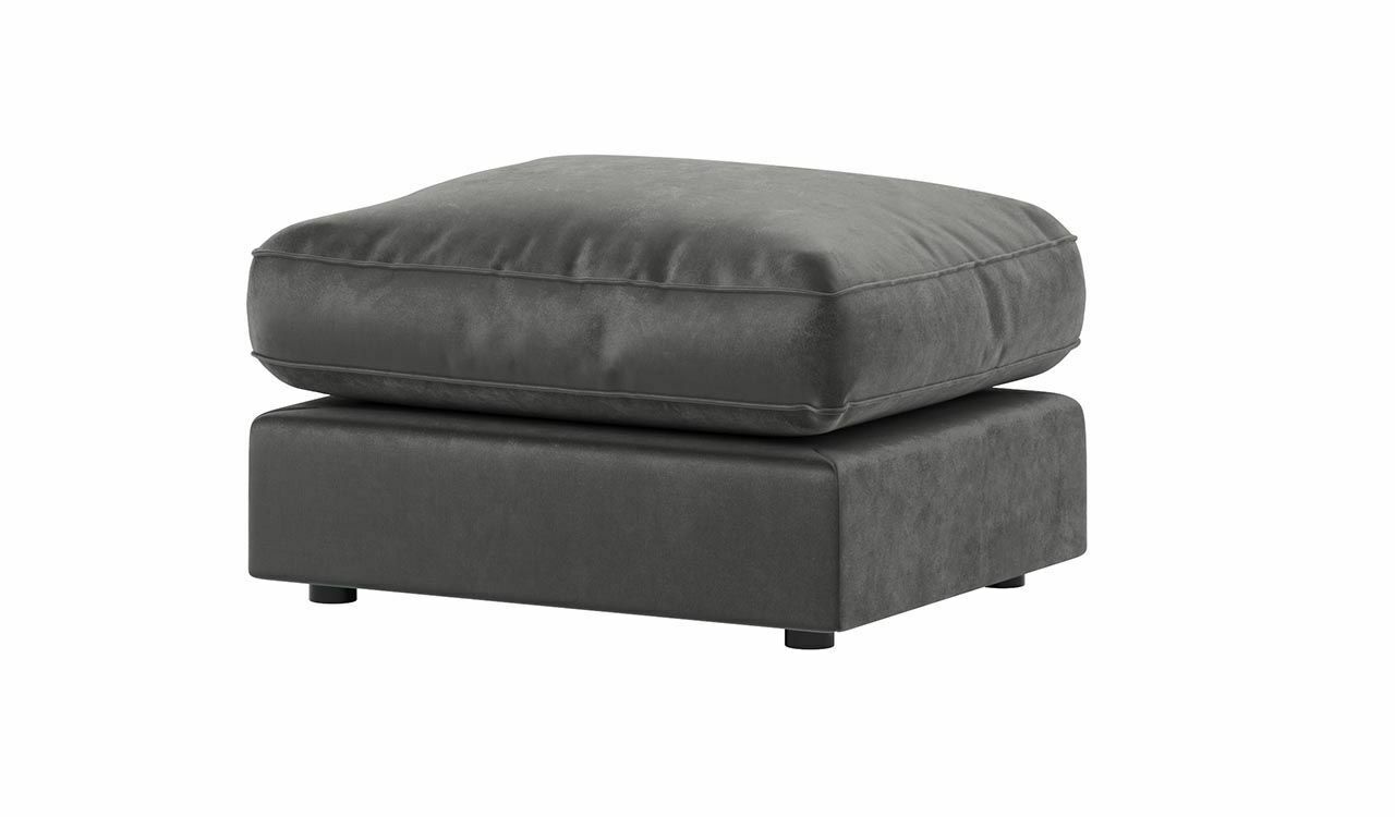 Black Plush Velvet Sofa