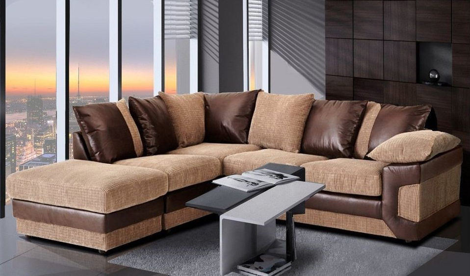 Brown & Coffee Sofa fabric & leather