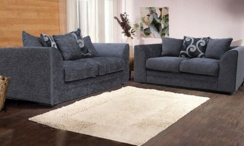 Grey Zina Chenille Fabric Sofa 3+2